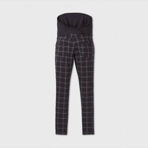 Maternity pants black plaid